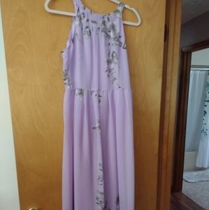A Kuiyige lilac with gray florals maxi dress,  size M
